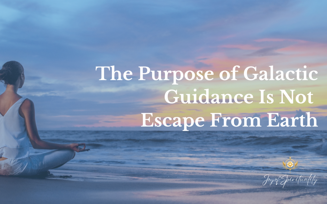 The Purpose of Galactic Guidance Is Not Escape From Earth